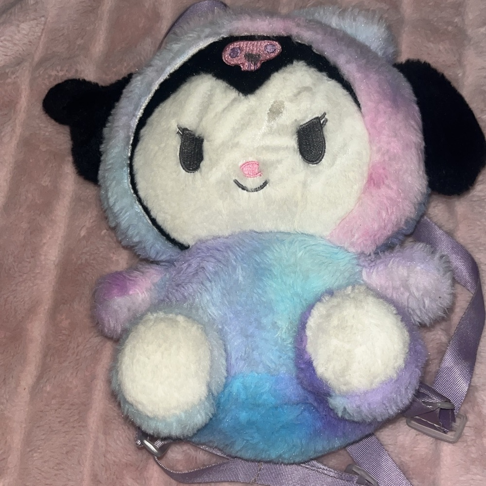 Cute Multicolor Plush Backpack